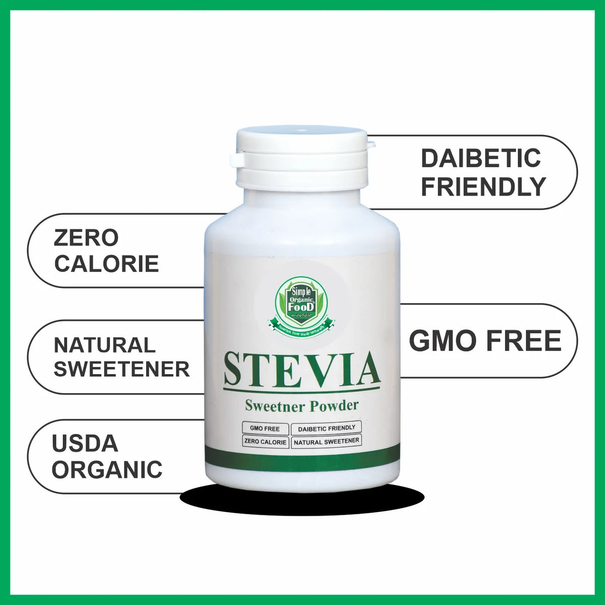 STEVIA (White powder) NATURAL SWEETENER - 100g
