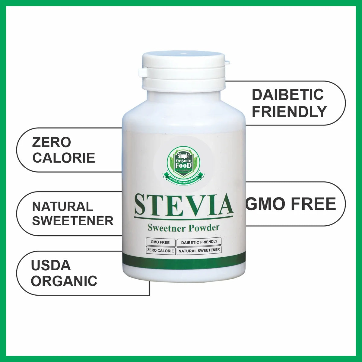 STEVIA (White powder) NATURAL SWEETENER - 100g